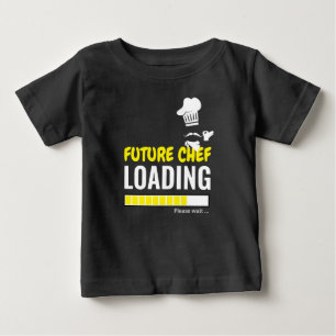 Future Chef Loading Black Funny Personalised Boy Baby T-Shirt
