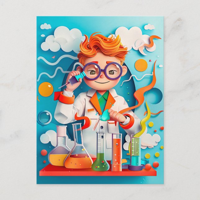 Future Chemist Dream for Kids Holiday Postcard (Front)
