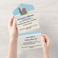 Future Chemist's Blocks All-in-One Invitation