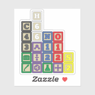 Future Chemist's Blocks Contour Sticker