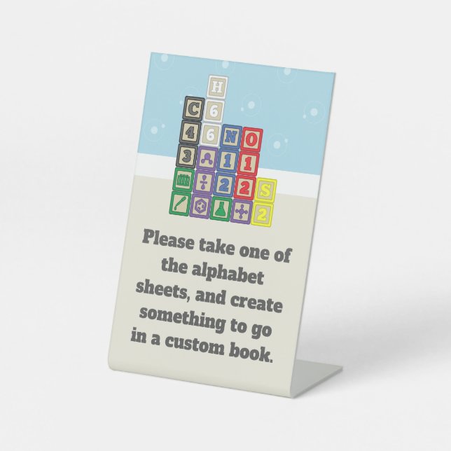 Future Chemist's Blocks Pedestal Sign (Front)