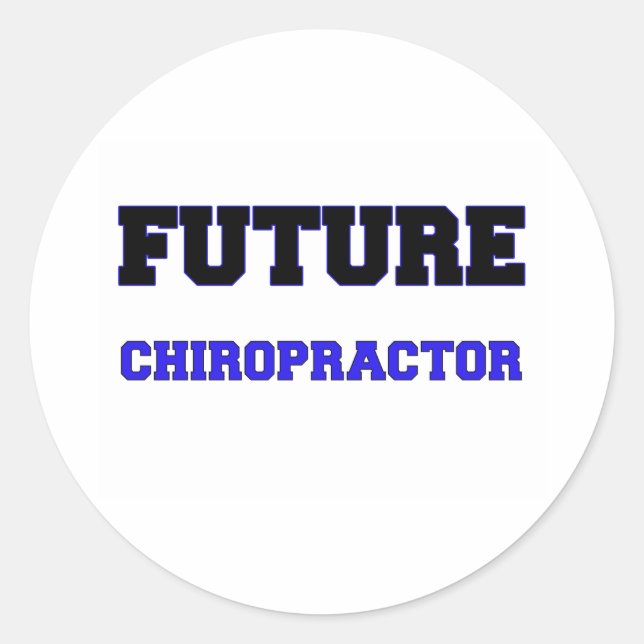 Future Chiropractor Classic Round Sticker (Front)