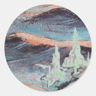 Future City of Light Classic Round Sticker