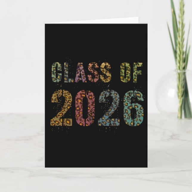 Future Cl Of 2026 Graduation Leopard Print Goodbye Card (Front)
