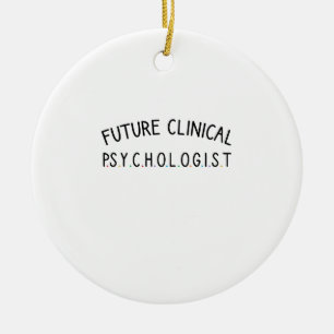 Future clinical psychologist ceramic tree decoration