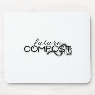 Future Compost With Worm (dark) Sticker Mouse Mat