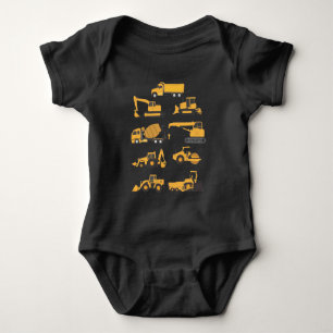 Future Construction Excavator operator Vehicles Baby Bodysuit