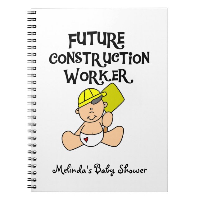 Future Construction Worker Custom Notebook (Front)
