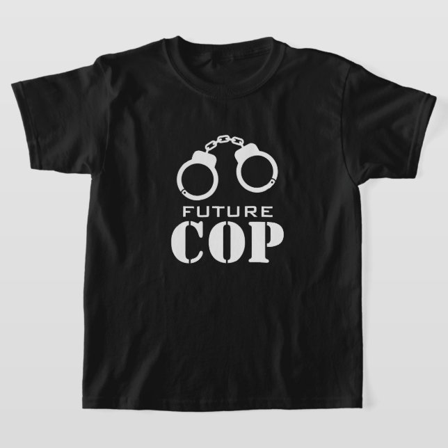 Future cop police officer t shirt for kids (Laydown)