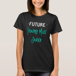 Future Country Music Singer Motivational Singing V T-Shirt