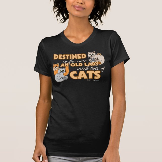 Future Crazy Cat Lady Funny Saying Dark T-Shirt (Front)