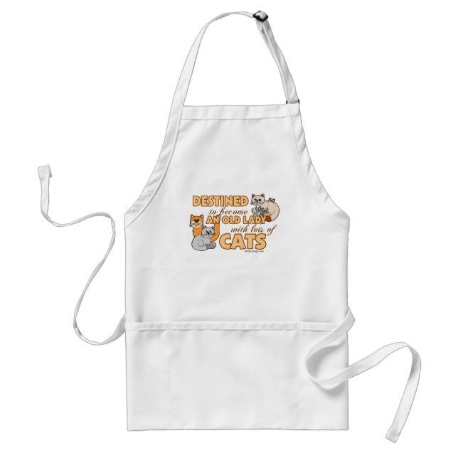 Future Crazy Cat Lady Funny Saying Design Standard Apron (Front)