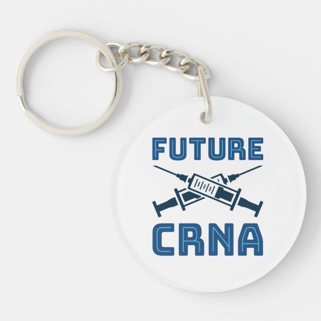 Future CRNA Nurse Anaesthetist Key Ring (Front)