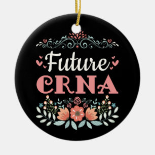 Future CRNA Nurse Anesthetist Ceramic Tree Decoration
