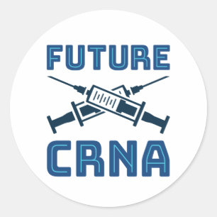 Future CRNA Nurse Anesthetist Classic Round Sticker