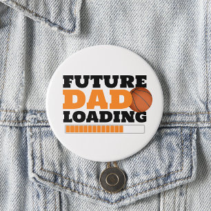 Future Dad Loading Basketball Baby Shower Button