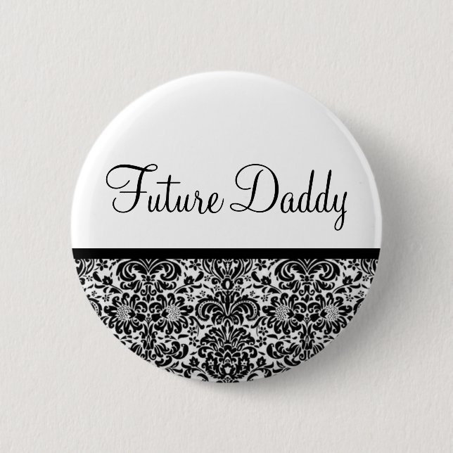Future Daddy 6 Cm Round Badge (Front)