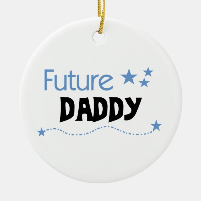 Future Daddy Gifts Ceramic Tree Decoration (Front)
