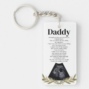 Future Daddy Pregnancy Announcement Bump Poem Key Ring