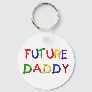 Future Daddy Primary Colours Tshirts and Gifts Key Ring