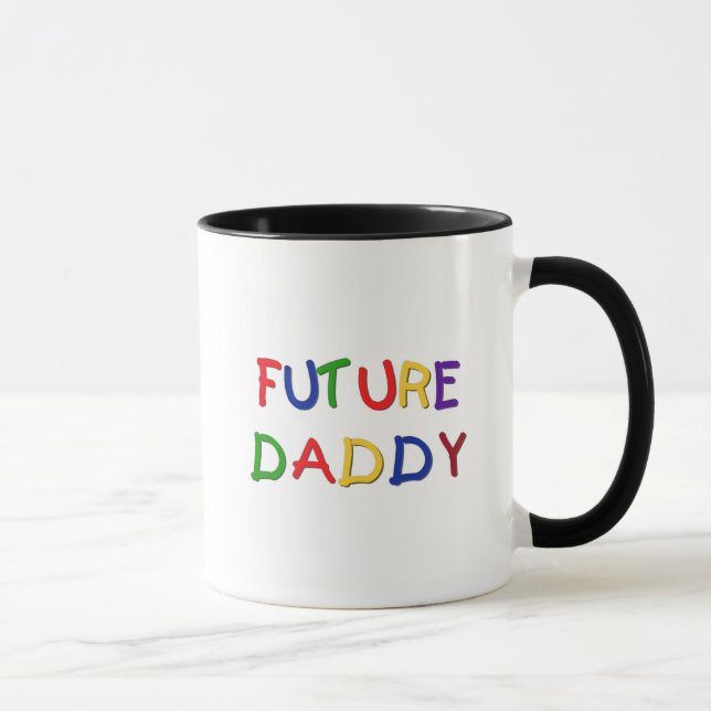 Future Daddy Primary Colours Tshirts and Gifts Mug (Right)