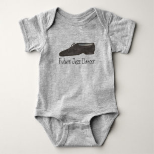 Future Dancer Black Jazz Shoe Dance Teacher Gift Baby Bodysuit