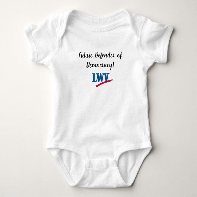 Future Defender of Democracy Baby Bodysuit (Front)