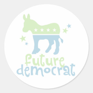 Future Democrat Classic Round Sticker
