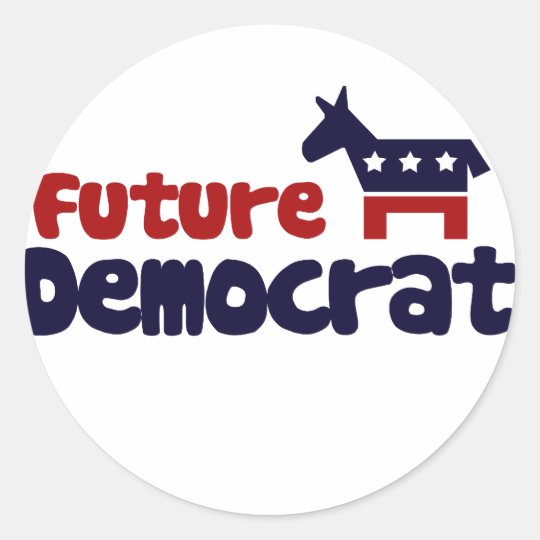 Future Democrat Classic Round Sticker