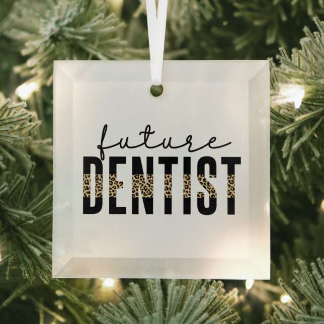 Future Dentist Dental Student Dentist In Training Glass Tree Decoration (Insitu)
