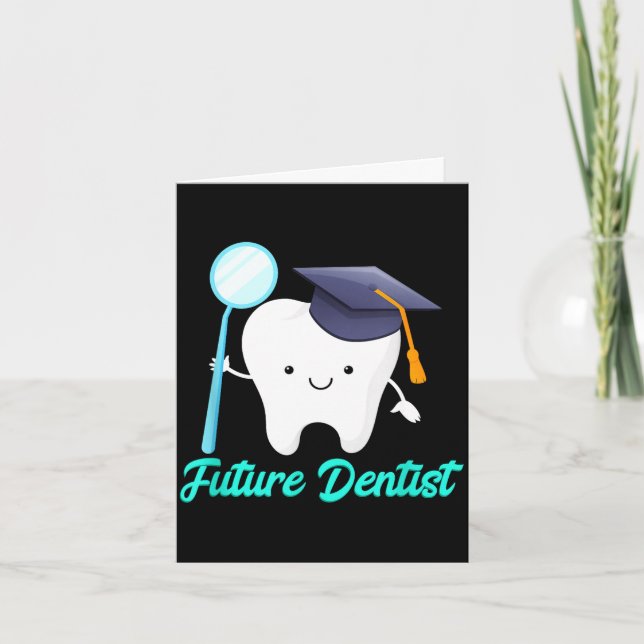 Future dentist graduation dental hygiene school card (Front)