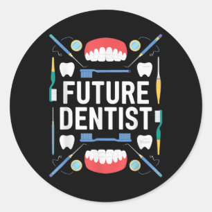 Future Dentist Graduation School Kids Toddler Wome Classic Round Sticker