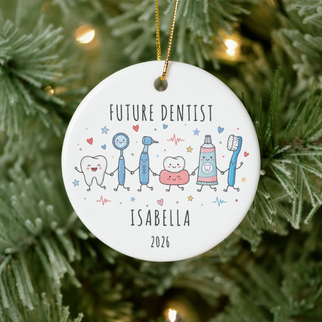 Future Dentist Personalised Ornament (Tree)