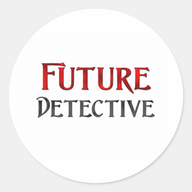 Future Detective Classic Round Sticker (Front)