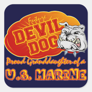 Future Devil Dog Square Sticker