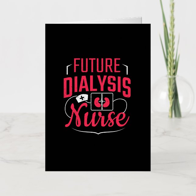 Future Dialysis Nurse Nephrology Nursing Kids Foil Greeting Card (Front)