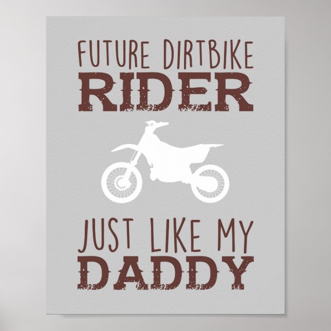 Future Dirtbike Rider Baby Boy Nursery Print (Front)