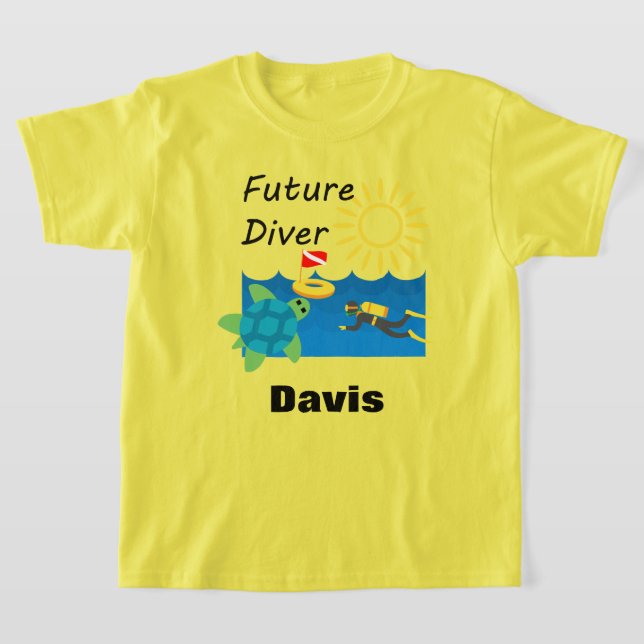Future Diver Design - Kids' Basic T-Shirt (Laydown)