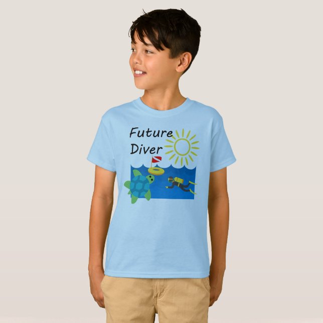 Future Diver Design - Kids' Basic T-Shirt (Front Full)