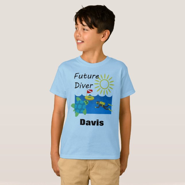 Future Diver Design - Kids' Basic T-Shirt (Front Full)