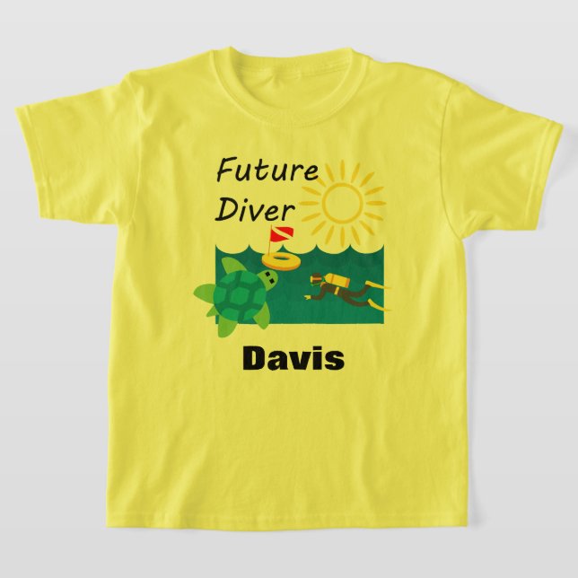 Future Diver Design - Kids' Basic T-Shirt (Laydown)