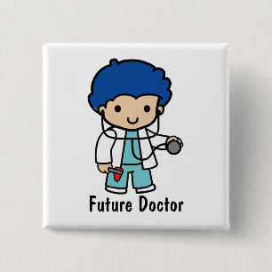 Future Doctor 15 Cm Square Badge