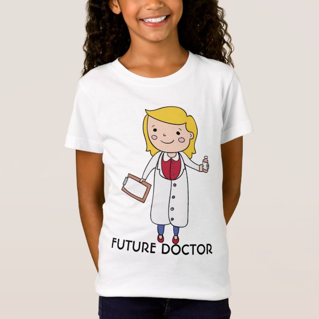 Future Doctor Girl Blonde Hair T-Shirt (Front)