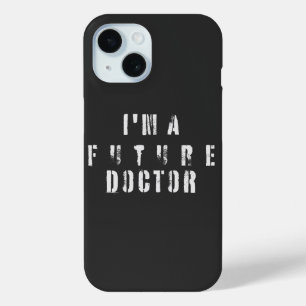 Future Doctor Grunge Typography Design iPhone 15 Case