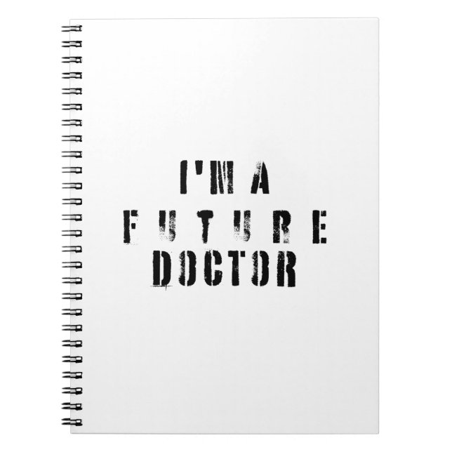 Future Doctor Grunge Typography Design Notebook (Front)