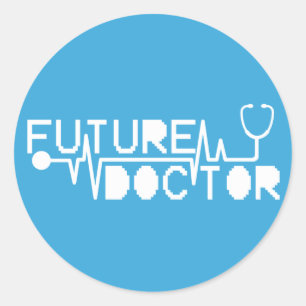 Future doctor medecine Stethoscope Classic Round Sticker