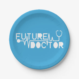 Future doctor medecine Stethoscope Paper Plate
