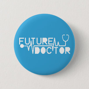 Future doctor medicine Stethoscope 6 Cm Round Badge