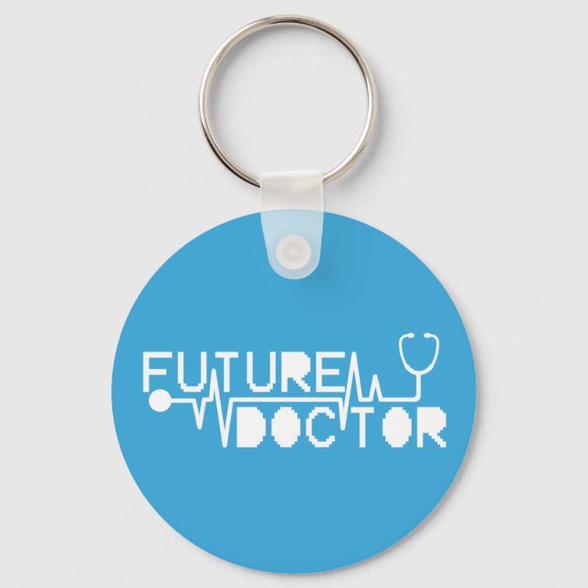 Future doctor medicine Stethoscope Key Ring (Front)