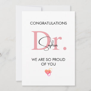 Future Doctor Personalized Name So Proud of You Card